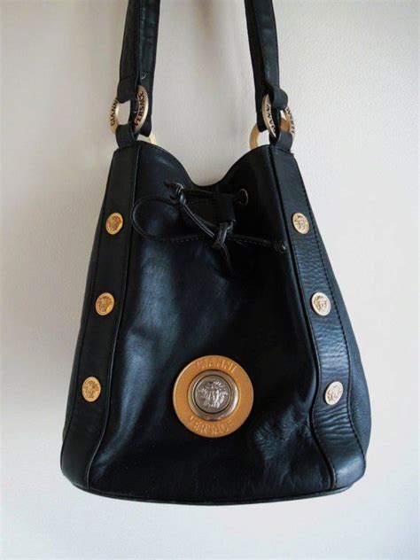 vintage versace leather bag|authentic versace handbags.